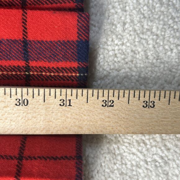 VTG Pendleton Skirt Women's 8 Red Leslie Tartan 100% Virgin Wool Pleated - Picture 10 of 12